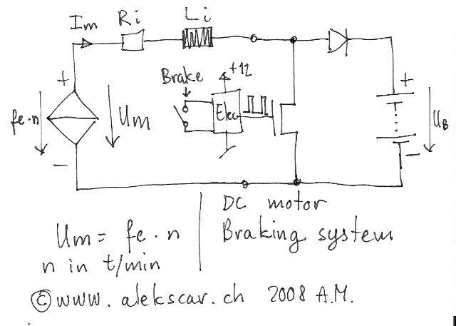 circuit de freinage électionique par cout-circuit du moteur